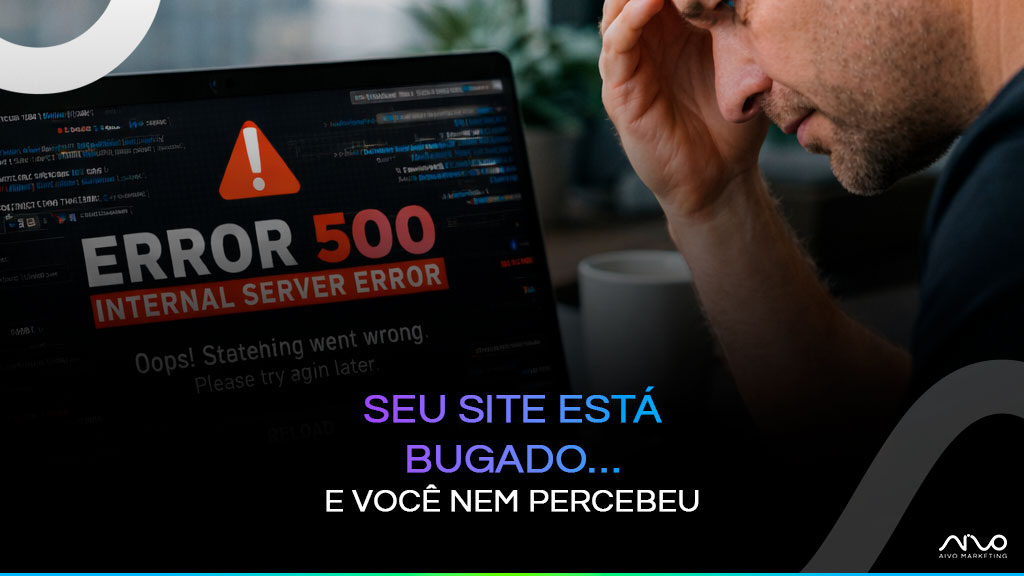 Ilustração representando site bugado que prejudica vendas e conversão online