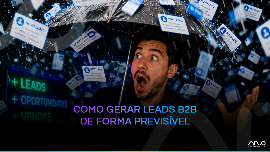 Profissionais analisando estratégias de geração de leads B2B em uma operação comercial orientada por dados e previsibilidade de vendas para empresas de tecnologia.