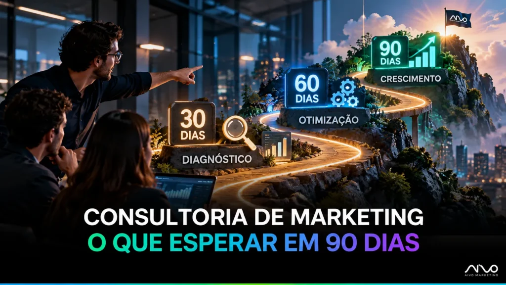Consultoria de marketing para empresas com jornada estratégica de 30, 60 e 90 dias